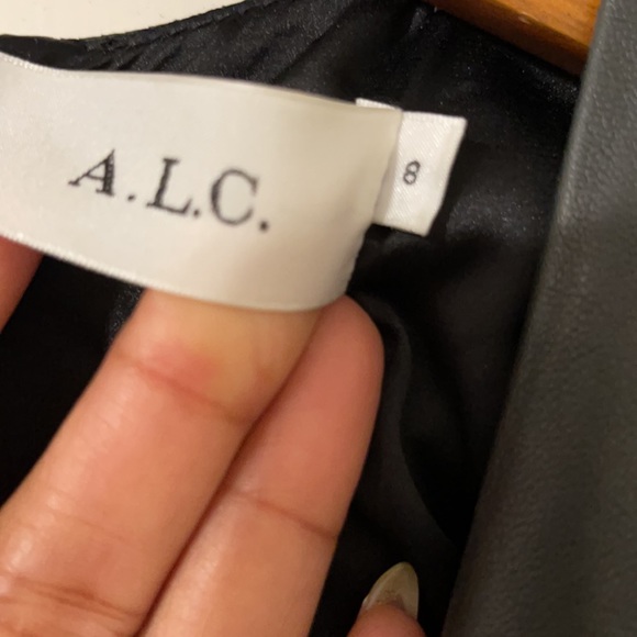 ✨NEW✨A.L.C. Lana Long Sleeve Leather Minidress 8 - Picture 10 of 11